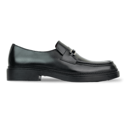 Oliver: Mocassin Homme - Cuir Noir - Bleather Maroc