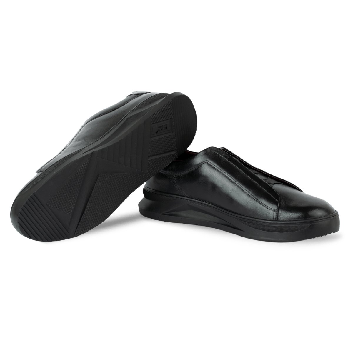 Skiller: Sneakers Homme - Cuir Noir - Bleather Maroc