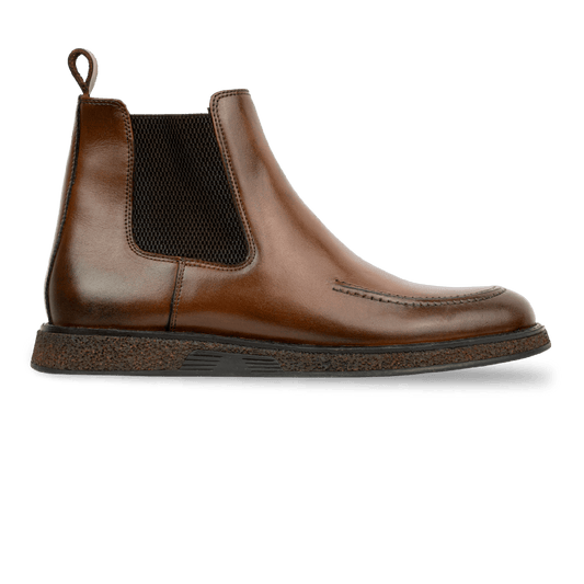 Winter: Chelsea Boots Homme - Cuir Marron - Bleather Maroc