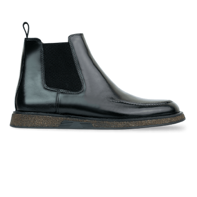 Winter: Chelsea Boots Homme - Cuir Noir - Bleather Maroc