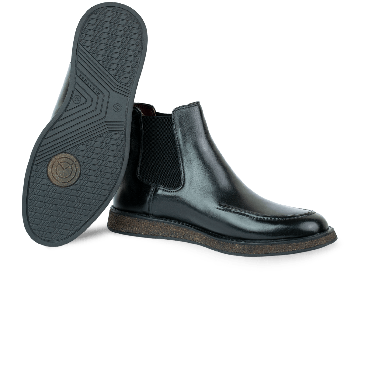 Winter: Chelsea Boots Homme - Cuir Noir - Bleather Maroc